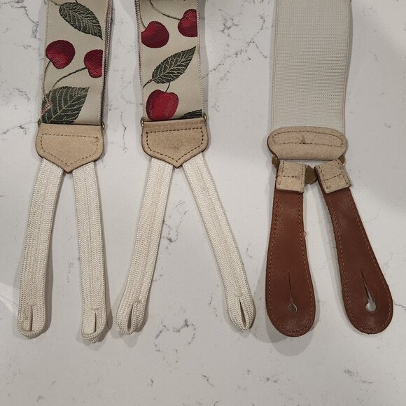 Trafalgar Calvin Curtis Design Cherry Suspenders - Picture 7 of 7